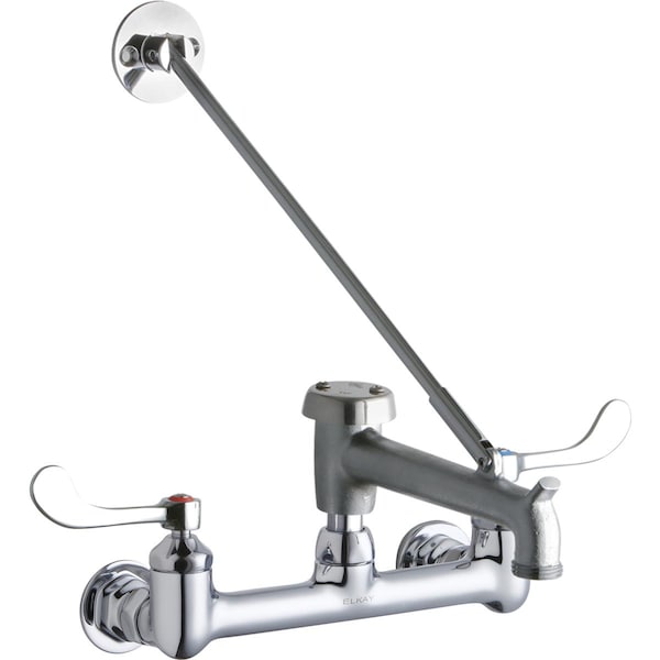Elkay Elkay Wall Mnt 8In, Bucket Hk 7In Spt Rough, 1Pc Wrist Bld Hndl, 4 LK940BR07T4H - main
